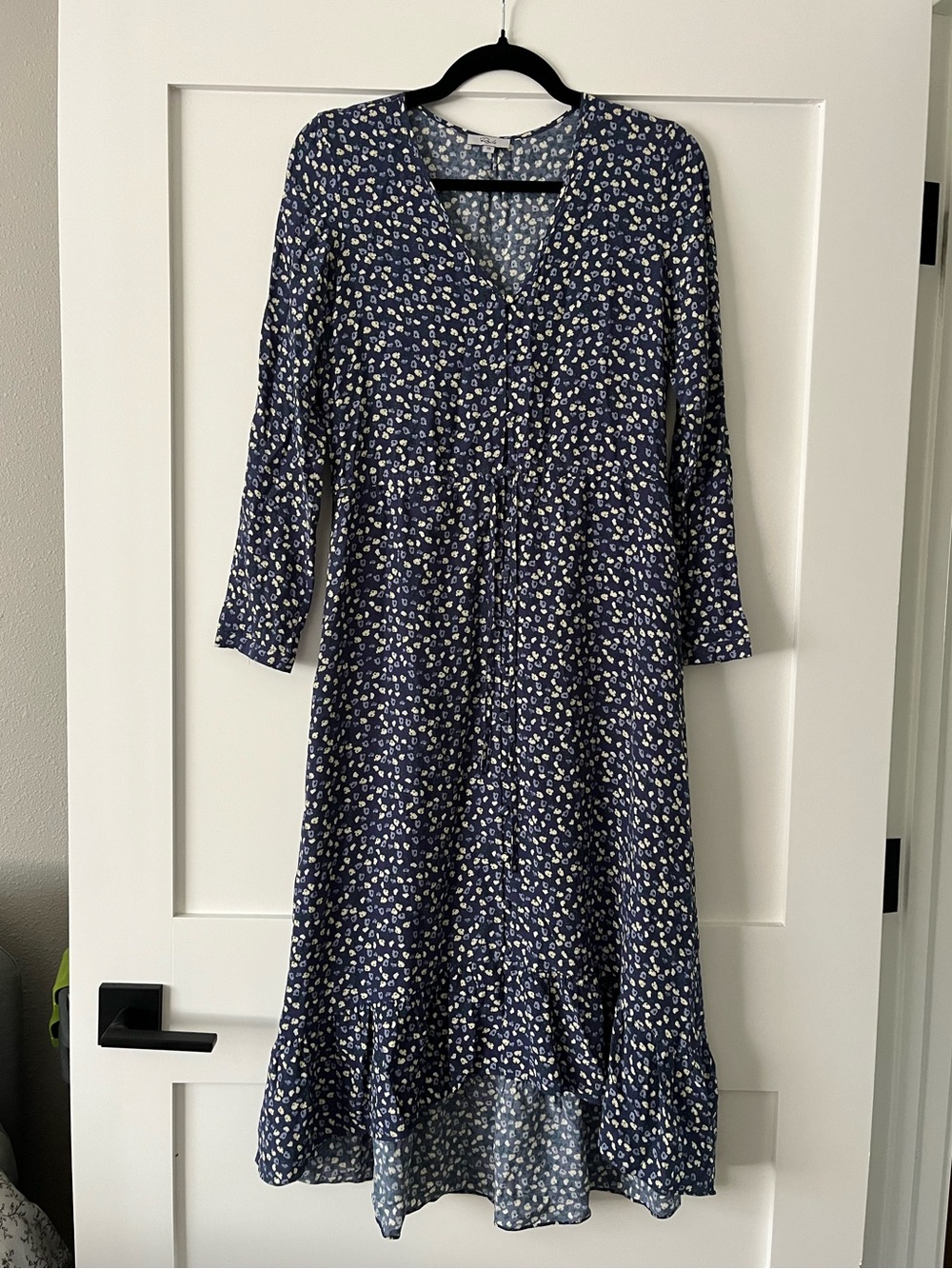 Rails Navy Blue Floral Midi Dress